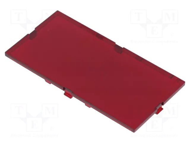 Front panel; without frame,with holder; semi-transparent red ITALTRONIC IT-P05050821F