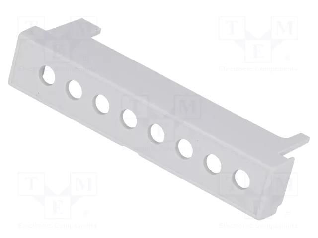 Terminals cover; grey; Holes no: 8; 7.65mm ITALTRONIC IT-P05040204T.BL