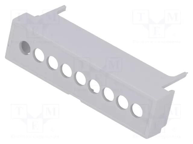 Terminals cover; grey; Holes no: 9; 5.08mm ITALTRONIC IT-P05030201T.BL