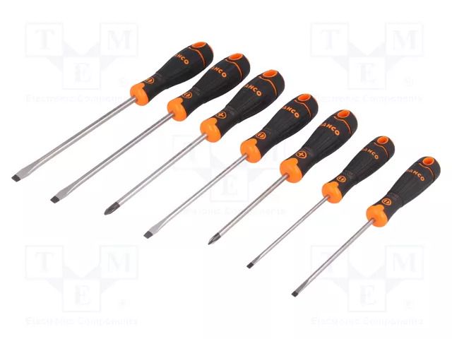 Phillips,slot; Material: steel; Screwdriver: universal-set BAHCO SA.B219.017
