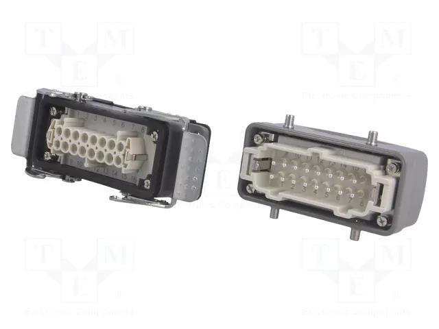 Connector: HDC; male + female; S-E; PIN: 16; 16+PE; size 16B; metal MOLEX MX-93603-0075