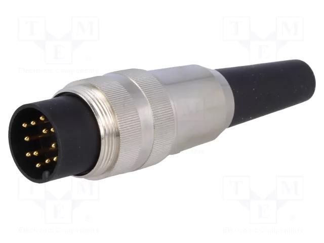Connector: M16; plug; male; PIN: 12; 3A; 60V; soldering; for cable LUMBERG SV120