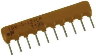 RESISTOR, BUSSED RESISTOR NETWORK 9, 330KOHM, 2%, SIP 4610X-101-334LF
