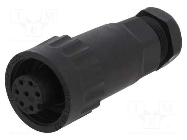 Connector: circular; plug; female; PIN: 7; IP67; WA22; 6+PE; 5÷6.5mm WEIPU WA22K7ZE1-6.5