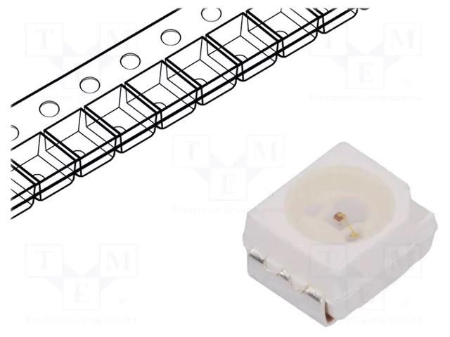 LED; SMD; 3528,PLCC2; red; 4.5÷15mcd; 3.5x2.8x1.9mm; 120°; 20mA BROADCOM (AVAGO) HSMS-A100-J00J1