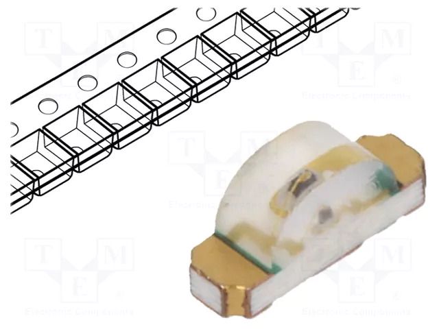 LED; red; SMD; 1204; 7.2÷17mcd; 1.8÷2.6VDC; 3.2x1.5x1mm; 130°; 20mA BROADCOM (AVAGO) HSMH-C110