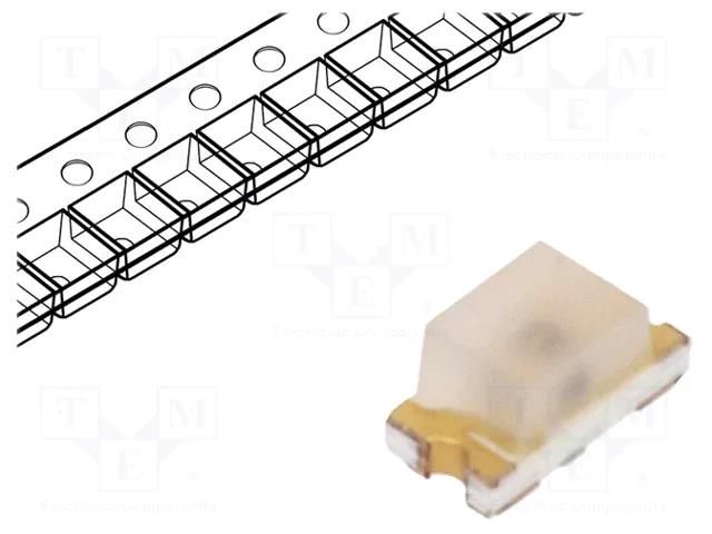 LED; amber; SMD; 0603; 28.5÷95mcd; 1.9÷2.4VDC; 1.6x0.8x0.8mm; 170° BROADCOM (AVAGO) HSMA-C190