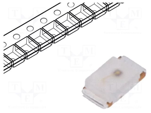 LED; yellow green; SMD; 0603; 28÷60mcd; 1.6÷2.4VDC; 1.6x0.8x0.45mm BROADCOM (AVAGO) ASMT-RF45-AN002