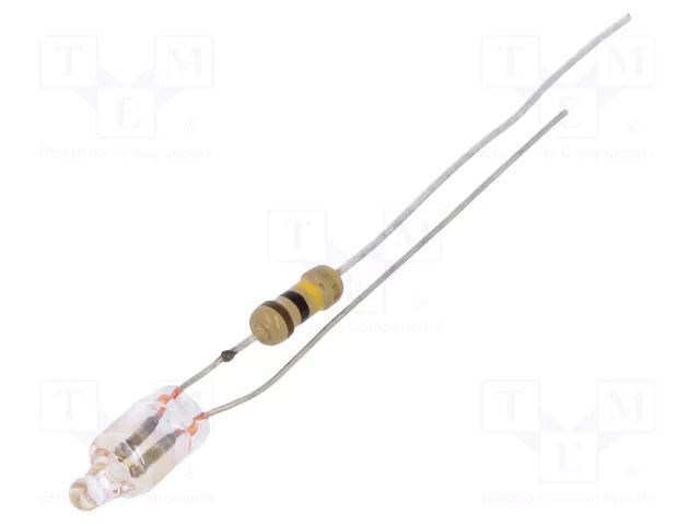 Filament lamp: neon; orange; 230VAC; 1.4mA; Ø: 3.8mm; L: 10mm; 15000h BRIGHTMASTER NEON-2108