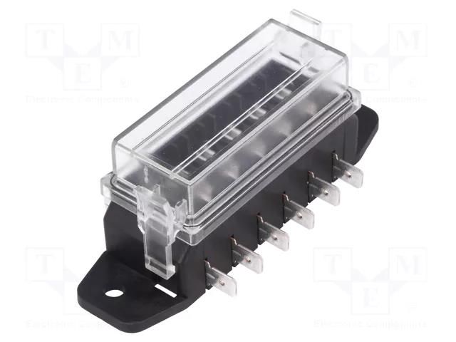 Fuse boxes; 19mm; 100A; screw,push-in; Leads: connectors; ways: 6 MTA MTA-0X00600