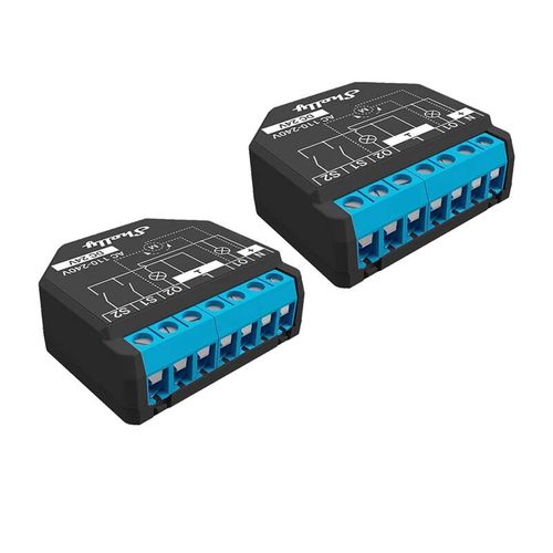 Shelly Plus 2PM Set of 2 Controllers with Power measurement, WiFi/Bluetooth, Shelly Plus2PMx2