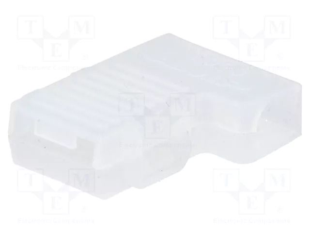 Terminals cover; female; angled 90°; ways: 1; natural; FASTON TE Connectivity 180984
