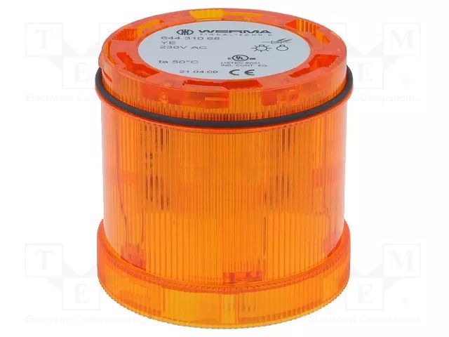 Module: light signaller; orange; LED; 230VAC; IP65; Ø70x65mm WERMA WER-64431068
