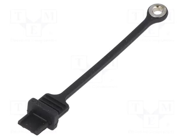Protection cap; Application: USB B mini socket; black; MUSB AMPHENOL COMMUNICATIONS SOLUTIONS MUSB2E151015BP