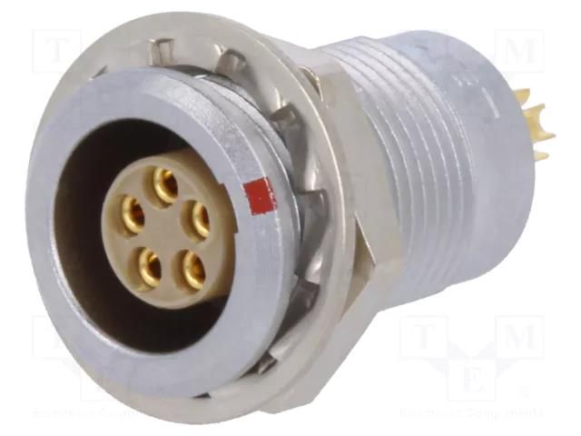 Connector: circular; 0B; socket; female; PIN: 5; soldering; 6.5A LEMO EGG0B305CLL