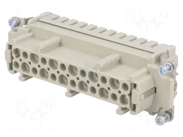 Connector: HDC; contact insert; female; 16A; 500V; Han E®; PIN: 24 HARTING 09330242702