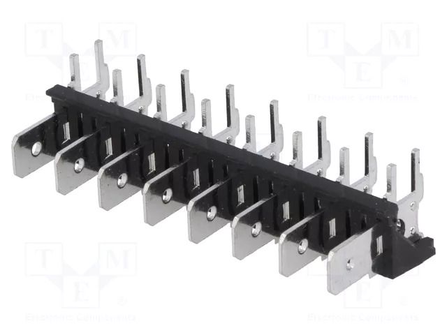 Terminal: spade terminal strip; 6.3mm; THT; 250V; angled 90°; 12A XINYA ST-LK-8