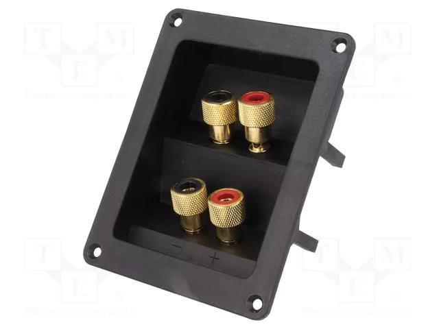 Connector: loudspeaker; terminal; for panel mounting,screw CLIFF CL2150