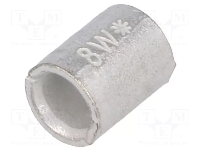 Tip: butt splice; 8mm2; tinned; crimped; red TE Connectivity 34318