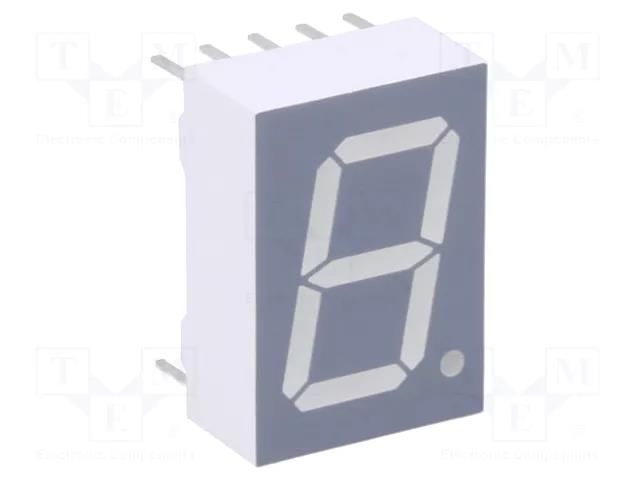Display: LED; 7-segment; 13mm; 0.51"; No.char: 1; green; 7÷14mcd VISHAY TDSG5150-N