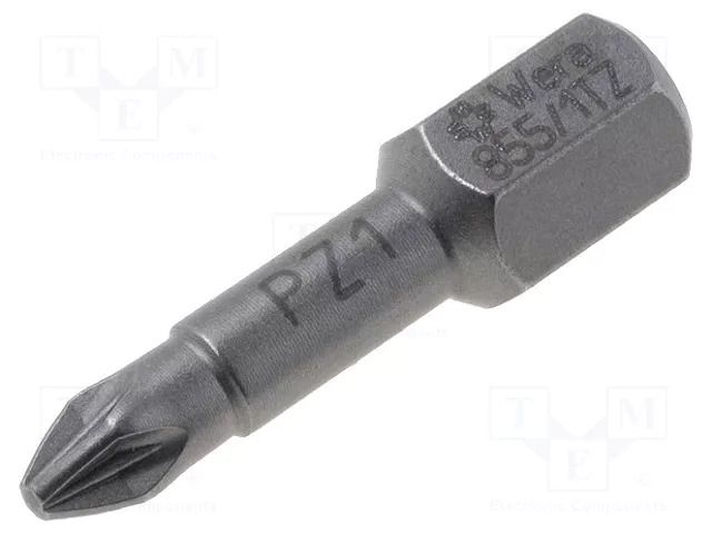 Screwdriver bit; Pozidriv®; PZ1; 1/4"; Overall len: 25mm; TORSION WERA WERA.855/1TZ/1