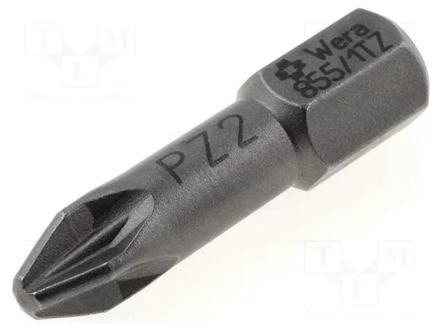 Screwdriver bit; Pozidriv®; PZ2; Overall len: 25mm; TORSION WERA WERA.855/1TZ/2