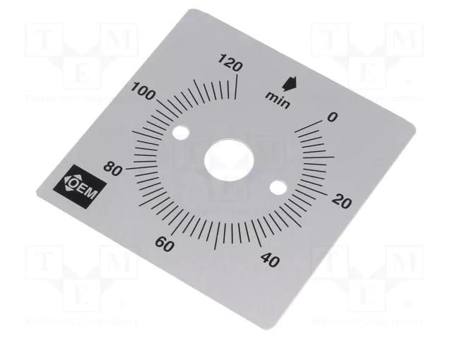 Scale for mechanical timer; Range of val: 0÷120min FAUCIGNY INSTRUMENTS S2H
