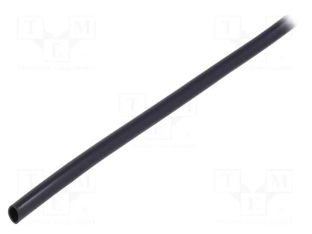 Insulating tube; PVC; black; -20÷125°C; Øint: 3mm; L: 1000m; UL94V-0 SIGI PVC125-3-BK-1000