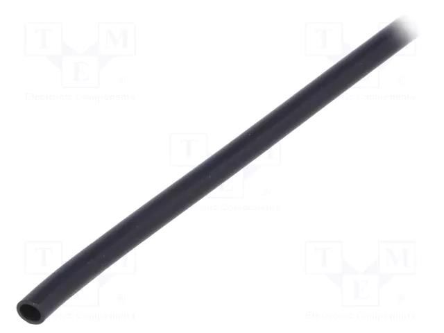 Insulating tube; PVC; black; -20÷125°C; Øint: 2mm; L: 10m; UL94V-0 SIGI PVC125-2-BK-10