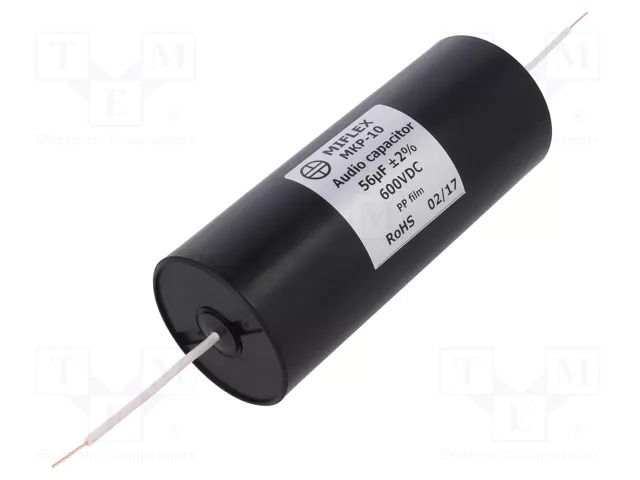 Capacitor: polypropylene; 56uF; 600VDC; ±2%; Ø50x119mm; -25÷85°C MIFLEX MKP10-56U/600