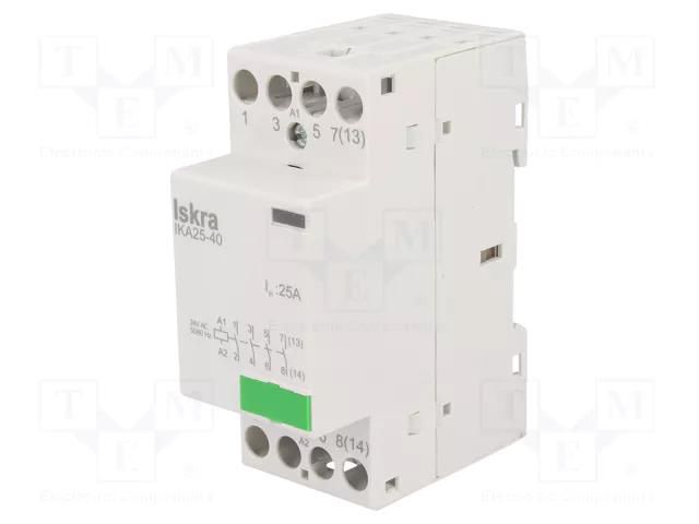 Contactor: 4-pole installation; 25A; 24VAC; NO x4; IKA ISKRA IKA25-40/24V
