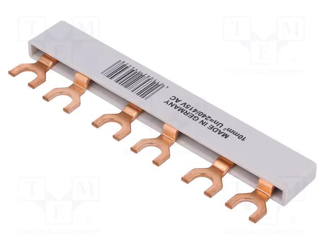 Busbar; 10mm2; Poles: 2; Urated: 240V,415V; Usurge rated: 4kV; fork EATON ELECTRIC EVG-2PHAS/6M