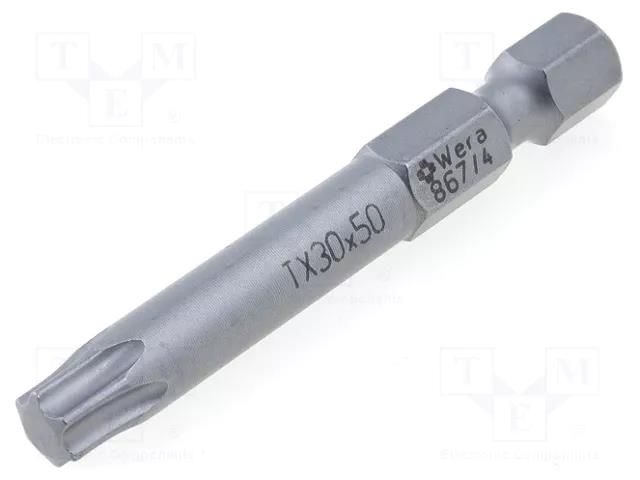 Screwdriver bit; Torx®; TX30; Overall len: 50mm WERA WERA.867/4/30