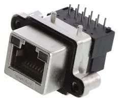RUGGED RJ50 JACK, R/A, 10P10C, 1PORT, TH MRJ53A001