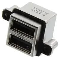 STACKED USB CONN, 2.0 TYPE A, 8POS MUSBC511N0.