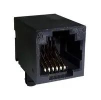 MODULAR CONN, R/A JACK, 6P2C, 1PORT, TH RJE0112001