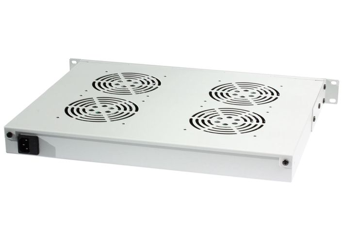 Ventilator block with thermostat and LCD for 800mm cabinet VENBLTERM4LCD