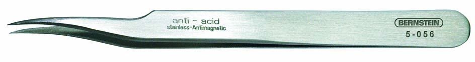 SMD tweezers, 120 mm, slightly bent, very sharply pointed 5-056