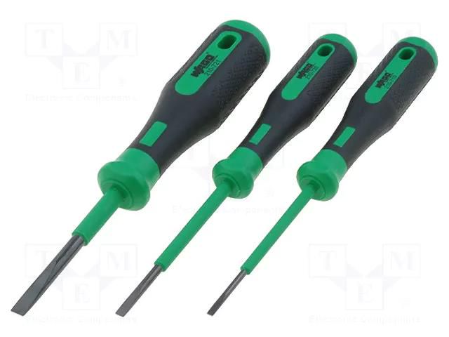 Kit: screwdrivers; slot; 2.5x0.4mm,3.5x0.5mm,5.5x0.8mm; 3pcs. WAGO WG0-210722