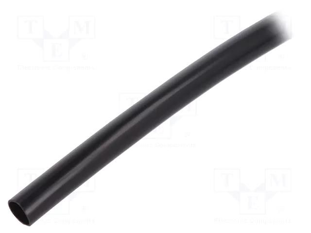 Insulating tube; PVC; black; -20÷125°C; Øint: 5mm; L: 10m; UL94V-0 SIGI PVC125-5-BK-10