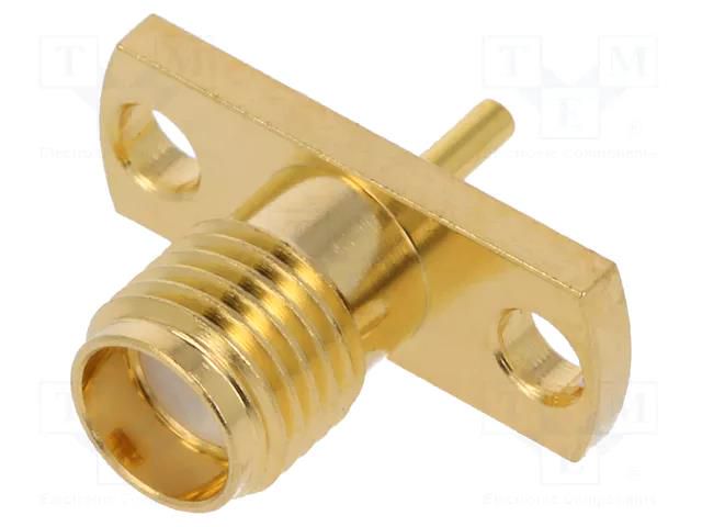 Connector: SMA; socket; female; straight; soldering; PTFE ADAM TECH RF2-44A-T-00-50-G
