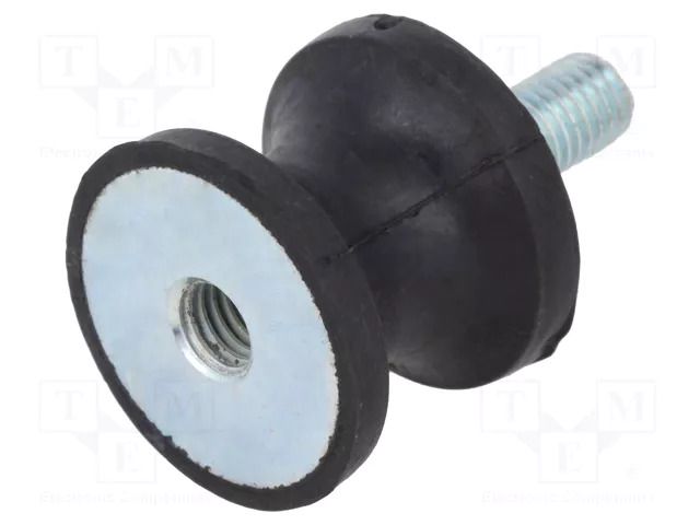 Vibration damper; M8; Ø: 30mm; rubber; L: 25mm; Thread len: 23mm ELESA+GANTER DVC2-433801