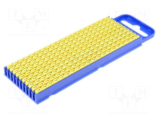 Markers; Marking: 7; 2.8÷3.8mm; polyamide; yellow; -40÷85°C; WIC HELLERMANNTYTON WIC2-7-YE
