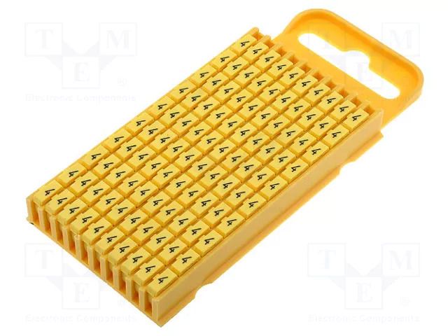 Markers; Marking: 4; 4.3÷5.3mm; polyamide; yellow; -40÷85°C; WIC HELLERMANNTYTON WIC3-4-PA-YE-C1