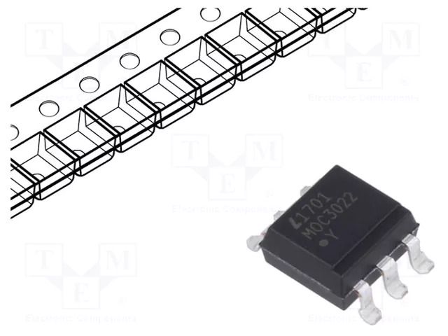 Optotriac; 5kV; Uout: 400V; without zero voltage crossing driver LITEON MOC3022S-TA1