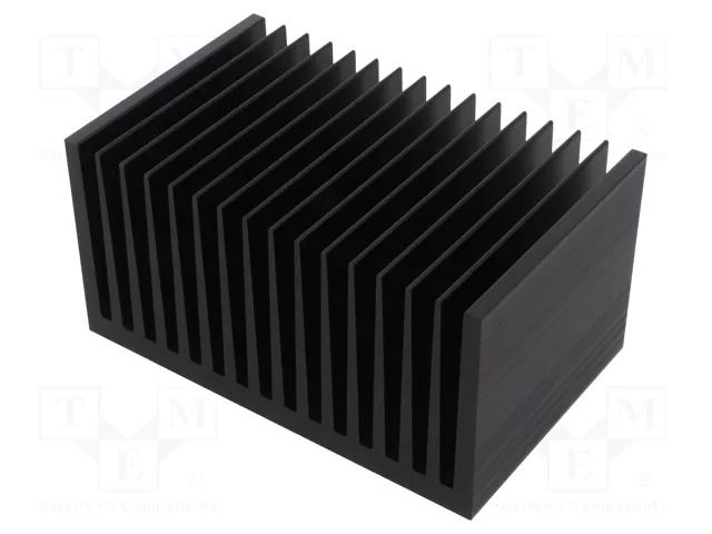 Heatsink: extruded; grilled; black; L: 100mm; W: 160mm; H: 82mm FISCHER ELEKTRONIK SK627/100/SA