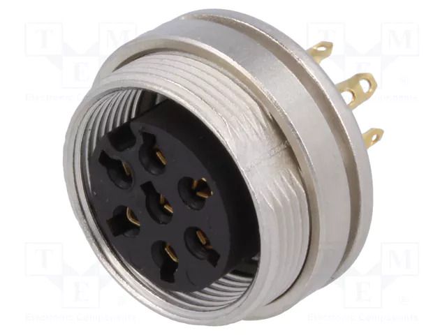 Connector: M16; socket; female; PIN: 7; 5A; 250V; soldering; straight LUMBERG KGV-70