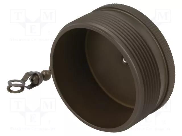 Protection cover; external thread,threaded joint; olive; 97 AMPHENOL 97-60-28P