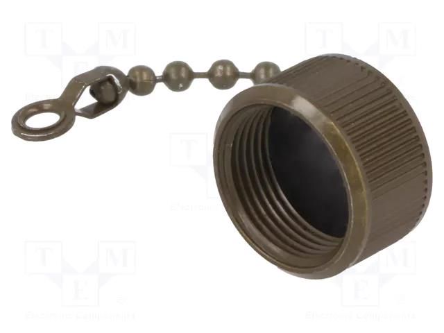 Protection cover; internal thread,threaded joint; olive; 97 AMPHENOL 97-60-10