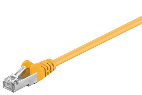 CAT 5e Patch Cable, F/UTP, yellow, 1 m - copper-clad aluminium wire (CCA) 50165